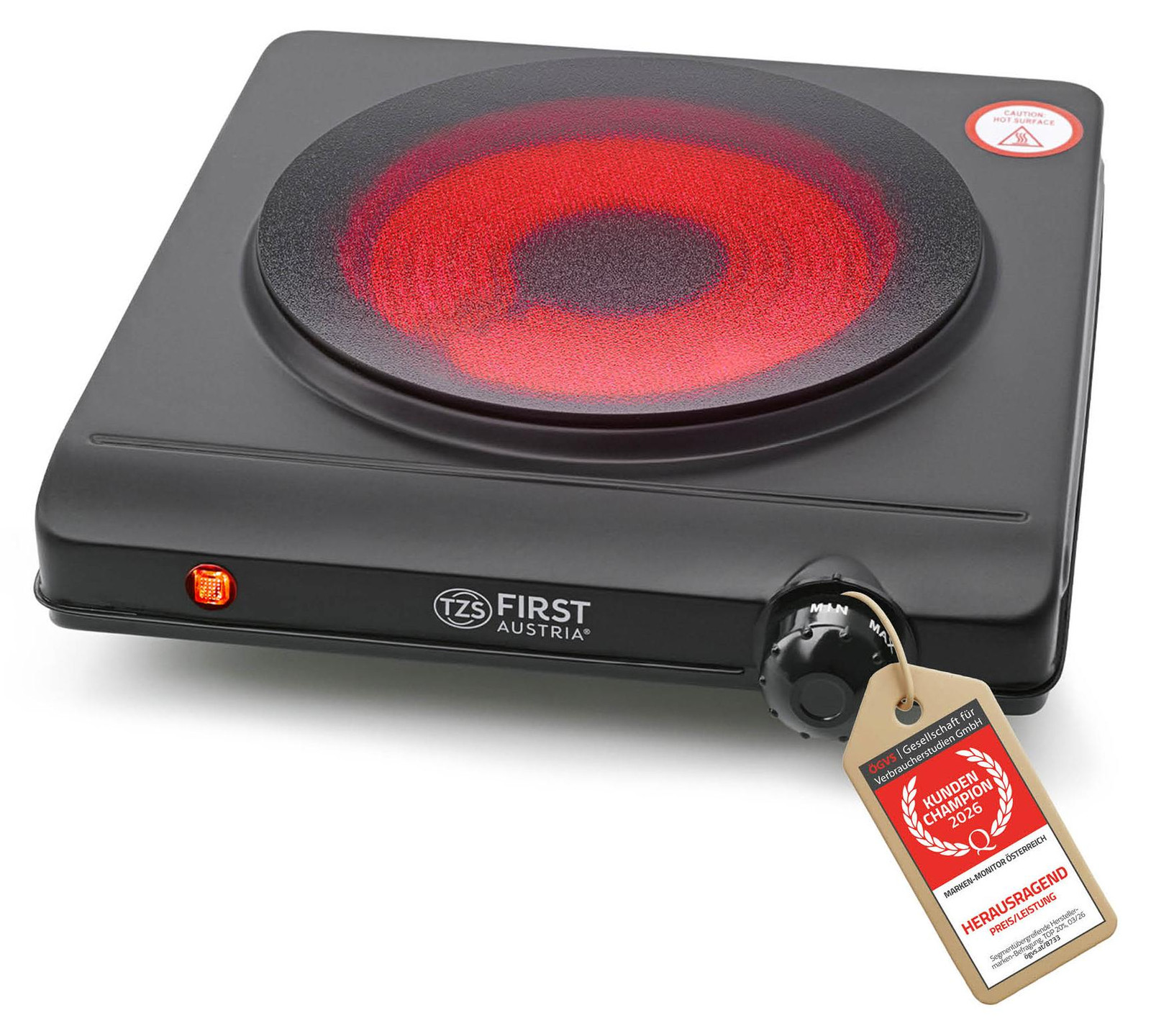TZS First Austria Infrarood kookplaat, 1250 Watt