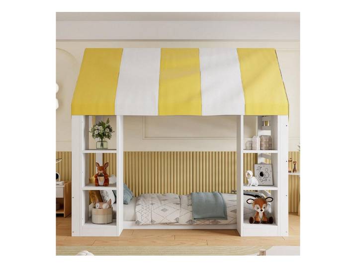 LuxusKollektion Himmelbett Kinderbett 90x200 mit Himmelbett