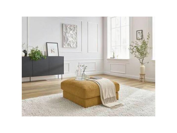 Hocker Leonard, Gelb, Kunststoff, quadratisch, 86x43x86 cm, Wohnzimmer, Hocker, Sitzhocker