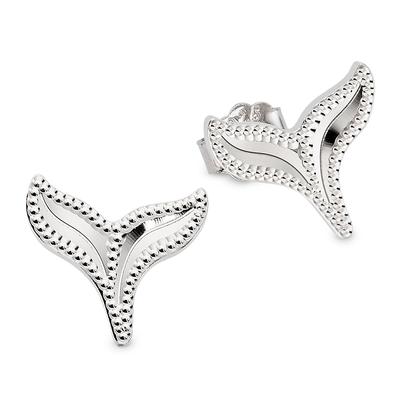 Paar Ohrstecker BRUNO BANANI "Schmuck Geschenk Ohrschmuck Flosse Silber rhodiniert", silber (silberfarben), Ohrringe, Damen, Silber 925 (Sterlingsilber)