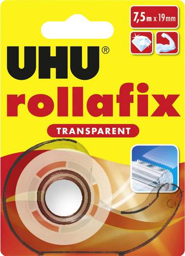 UHU rollafix TRANSPARENT 36955 Klebeband Transparent (L x B) 7.5m x 19mm