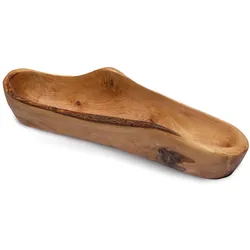 Natura Punto, Dachbox, Baguette-Schale, längliche Schale, rustikal, 35 cm, Olivenholz