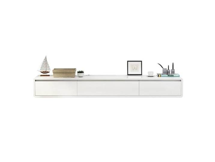 lowboard Schwebender TV-Ständer, wandmontierter TV-Schrank mit Schubladen Großes griffloses Stauraumdesign for das Wohnzimmer