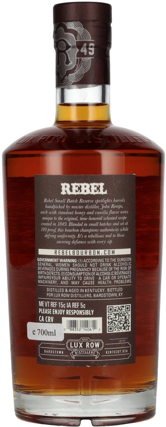 Rebel Yell Whisky Rebel Small Batch Reserve Kentucky Straight Bourbon Whiskey 55% Vol. 0,7l
