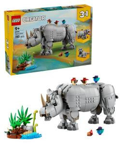 LEGO Creator 31171 Wilde dieren: Majestueuze neushoorn met vogels