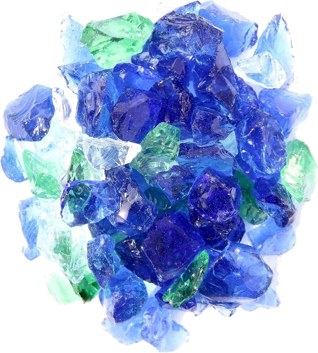 Pit Fire Glass Pacific Blend Groen en Blauw voor Propaan of Aardgas 45 kg