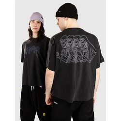 Jacker Skeleton Garment Dyed T-Shirt black Gr. XL
