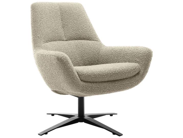 Trendmanufaktur Sessel BE Organic, Beige, Metall, 81x92x83 cm, Made in EU, Lederauswahl, Stoffauswahl, Wohnzimmer, Sessel, Polstersessel