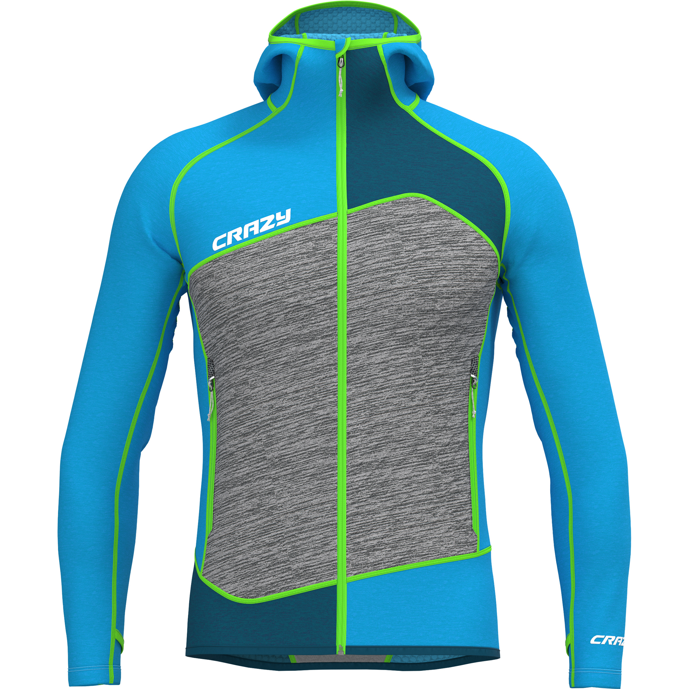 Crazy Resolution Light Herren Fleecejacke blau Größe M Camping Elastisch