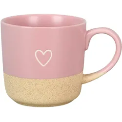 Krasilnikoff Stoneware Cup, Becher mit Henkel, 400 ml, rosa