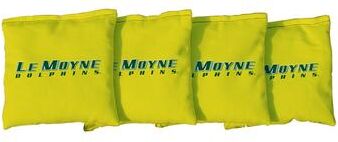 Skip's Garage Le Moyne Dolphins Yellow Cornhole Bags