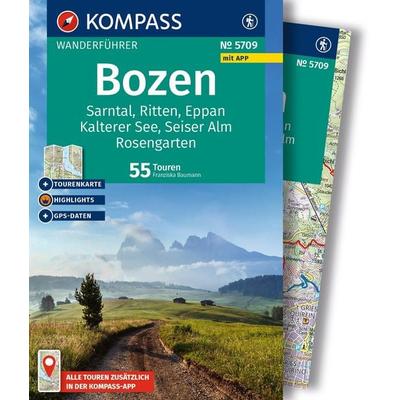 KOMPASS Wanderführer Bozen, Sarntal, Ritten, Eppan, Kalterer See, Seiser Alm, Rosengarten, 55 Touren mit Extra-Tourenkarte, Taschenbuch von Franziska