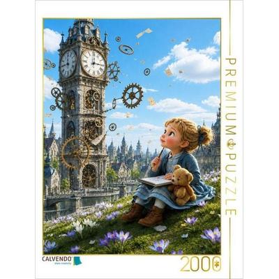 CALVENDO Puzzle Die Uhr der Wunderstadt | 2000 Teile Lege-Größe 90x67cm Foto-Puzzle für glückliche Stunden