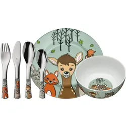 WMF, Kindergeschirr + Kinderbesteck, Waldfreunde