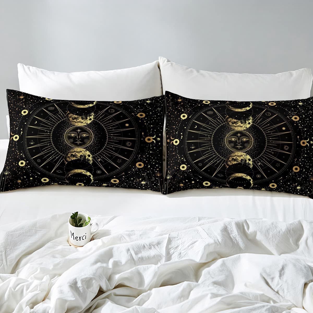 Omgoods Bohemian Duvet Cover Set Maan en Sterren Beddegoed voor Jongeren