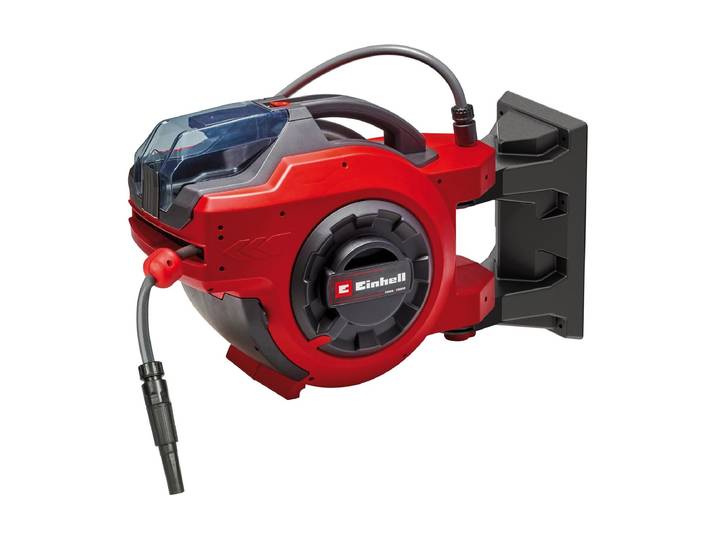 Schlauchaufroller EINHELL Einhell Schlauchtrommel GE-HR 18/30 Li Akku, 30 m, 12.5 mm , rot (transparent), Schlauchtrommeln, Schlauchaufroller