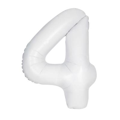 XL Folienballon weiss Zahl 4