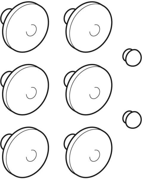 Geberit Puffer-Set 598028000 für WC-Deckel