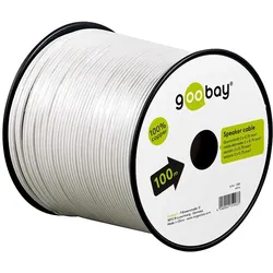 Goobay Lautsprecherkabel weiss CU (100 m, 0.75 mm2), Lautsprecherkabel, Weiss