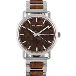 Holzkern Unisex-Uhr Quarz Espressino Kaffee/Walnuss