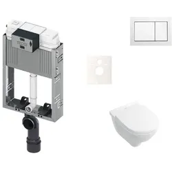 TECE Wand-WC Set für Einmauerung + Villeroy & Boch O.novo WC KMPLONOVO