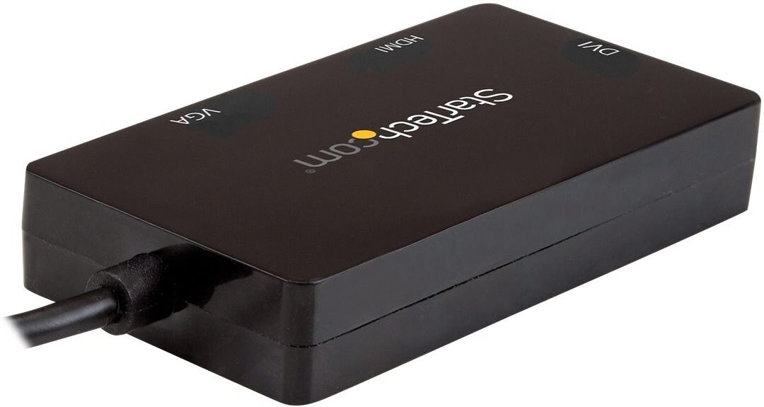 StarTech.com StarTech CDPVGDVHDBP USB-C to HDMI, VGA & DVI Multiport Video Adapter - 4K 30Hz - Black