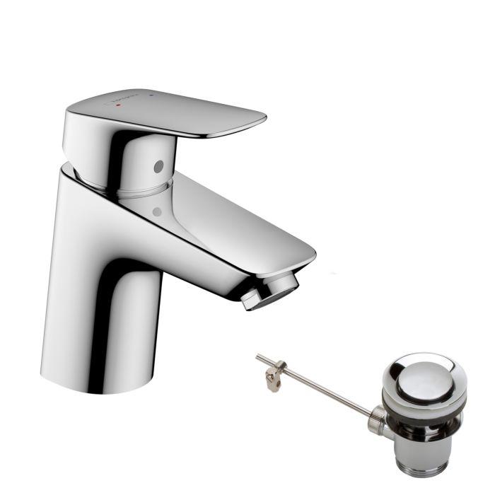 hansgrohe Logis Einhebelmischer 70 71170000 verchromt, mit Ablaufgarnitur, QuickClean