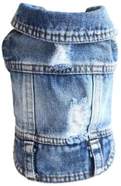 Pet Hub Denim Cowboy Pet Dog Coat   Small Dog Jeans Jacket & Vest   Puppy Outfits & Cat Clothes XS 2
