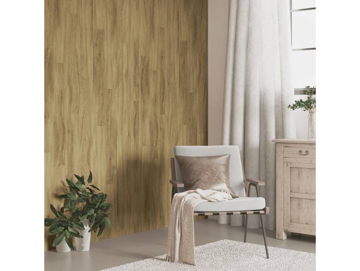 vidaXL Wandpaneele Holzoptik Braun PVC 4,12 m²