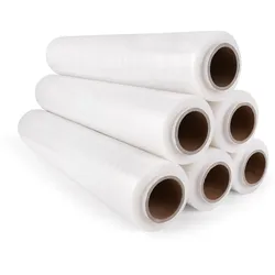Inoverse Stretchfolie Transparent Wickelfolie, 2.5kg, 6 Rollen, Für Möbel & Umzug, Palettenfolie, Handstretchfolie