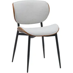 CLP Besucherstuhl Enid Stoff   Farbe: walnuss/creme, Material: Stoff
