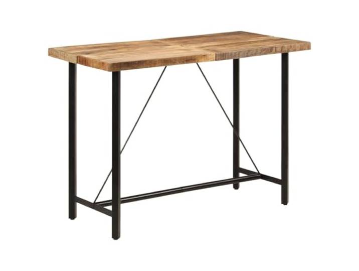 Todiikf Bartisch 150x70x107 cm aus Massivholz Mango und Eisen Robustes Gestell aus Eisen mit Unikat-Holzplatte für Gesellige Runden in Küche Esszimmer oder Partyraum