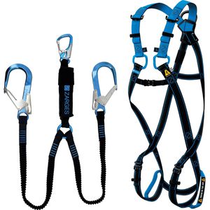 Zarges Sicherheitsgurt Kit 2, 2-Punkt-System, Auffanggurt, Set, bis 150 kg, Größe L/XL/XXL