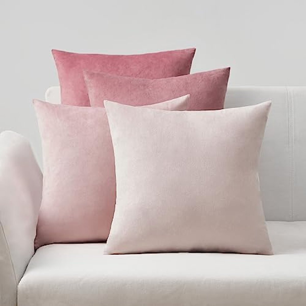 Ibenzoa Set van vier zachte en comfortabele katoenen kussenhoezen, 40x40 cm