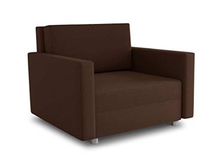 Sofnet - Schlafsofa Pura Midi mit Bettkasten (Braun, Suedine 26) Polstersofa mit Schlaffunktion, Bettsofa, Sofa, Veloursstoff, große Schlaffläche, modernes Design