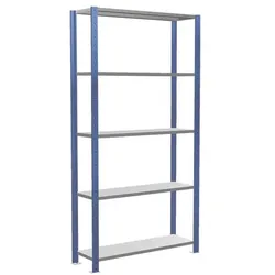 SCHULTE Lagertechnik Fachbodenregal 130x200 cm »MULTIplus150« 30 cm Tiefe 5 Böden Grundregal (alleine blau, 113.6x200x33.6 cm