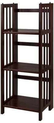 3-Shelf Folding 14-inch Wide Bookcase
