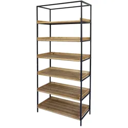 Chic Antique Regal aus Tannenholz, 213x97x50,5 cm