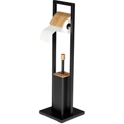 Avizar, Toilettenpapierhalter, Freistehender WC-Papierhalter mit Bürste