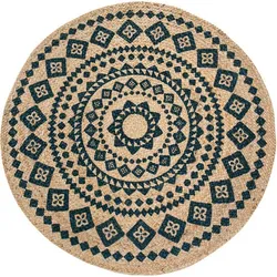 Luxor Living Teppich Mamda natur-blau Ø 120 cm