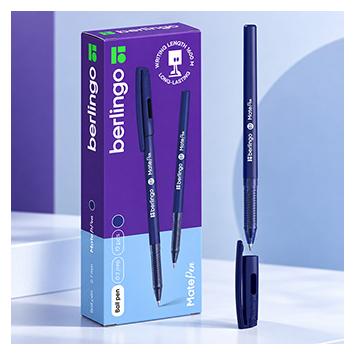 Berlingo atomatischer Kugelschreiber kugelig, blau, 12stk, 0.7mm, MatePen (12x) (78063333)
