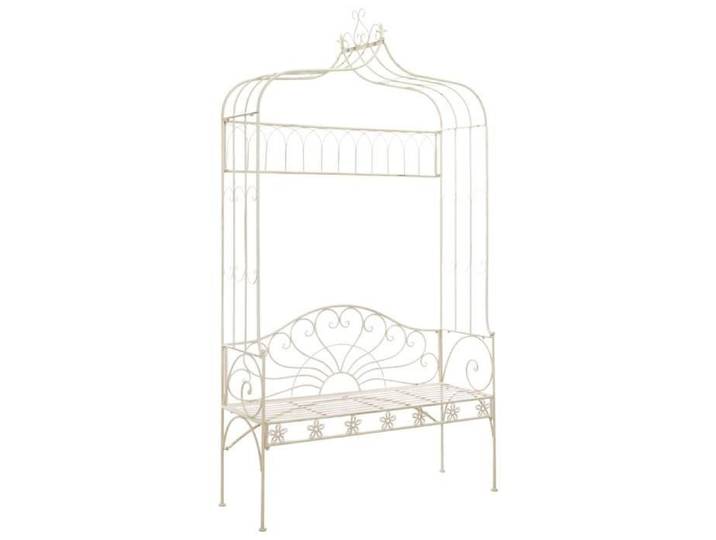 Blanc Banc de jardin 122 cm Fer Blanc antique - Siège de balcon LV66462