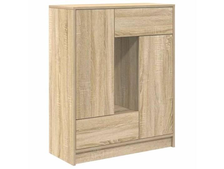 Sideboard mit Schubladen und Türen Sonoma-Eiche 73x31x90 cm Holzwerkstoff, glatte Oberfläche, Türen und Schubladen, stabile Tischplatte, vielseitig einsetzbar, pflegeleicht