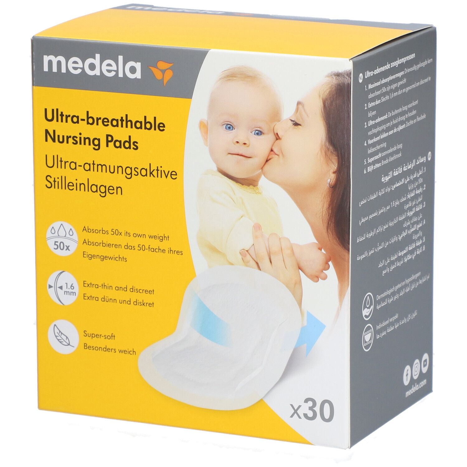 Medela Stilleinlage Einweg ultra-atmungsaktiv 30 St Stilleinlagen