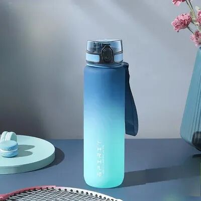 Uplifted Trends Large Capacity Sports Water Bottle Leak Proof Travel & Gym Bottle blue Green