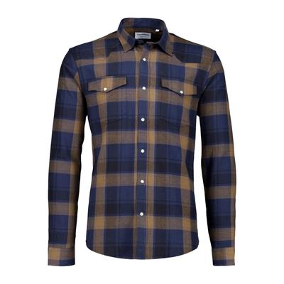 Langarmhemd LINDBERGH "Freizeithemd (Langarm) Relaxed Fit", Herren, Gr. S, Normalgrößen, blau (navy), Obermaterial: 100% Baumwolle, Hemden