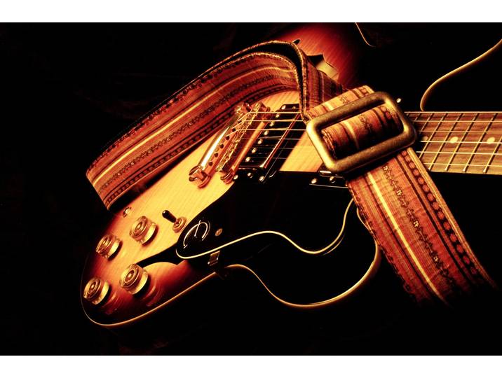 Fototapete PAPERMOON 3D Gitarre Music , bunt, B:1,5m L:1,11m, Vlies, Tapeten, Fototapete