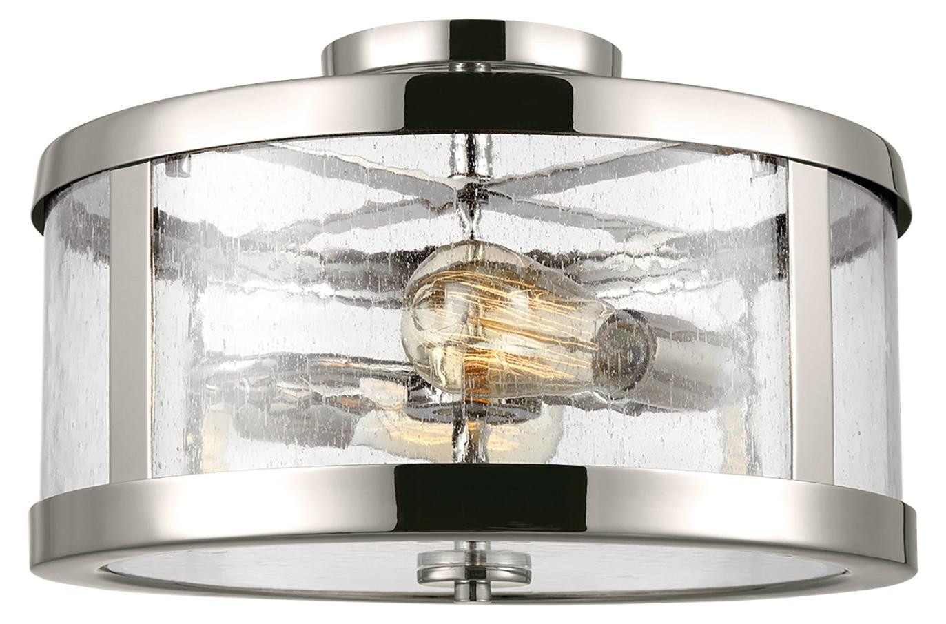 Elstead Lighting Harrow plafondlamp, 2 lichtpunten, E27, gepolijst nikkel, diameter: 26 cm
