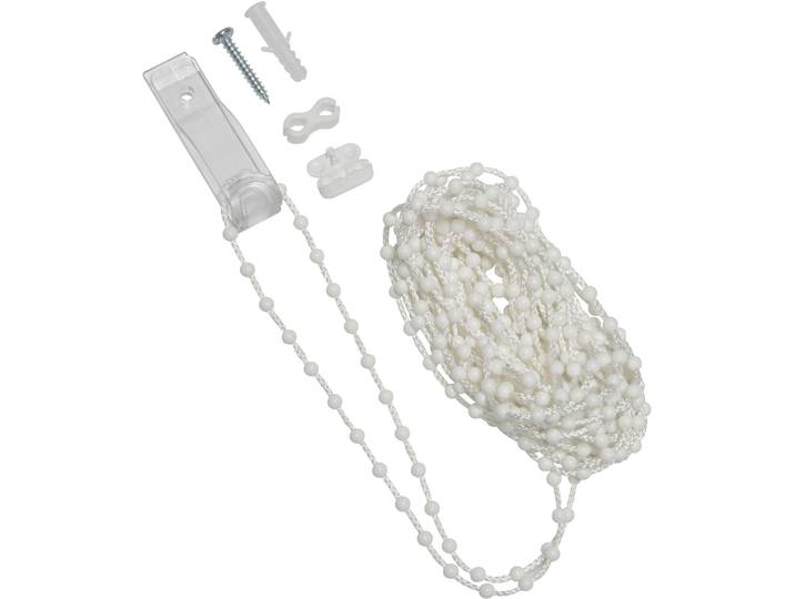 Seitenzugrollo GARDINIA Rollo-Kette , weiss (weiß), B:0,5cm H:500cm, Kunststoff, Rollos, Seitenzugrollo, für Seitenzugrollo