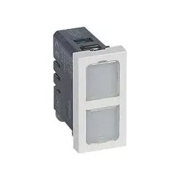 Legrand 078552 Mosaic Signal 2-fach 12-24V 1-Md Farbe: Ultraweiß
